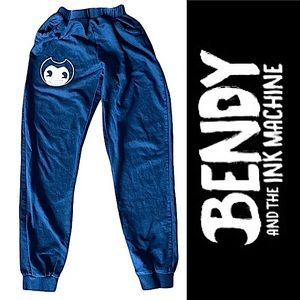 BENDY AND THE INK MACHINE KIDS COTTON BOYS BLACK SWEAT PANTS